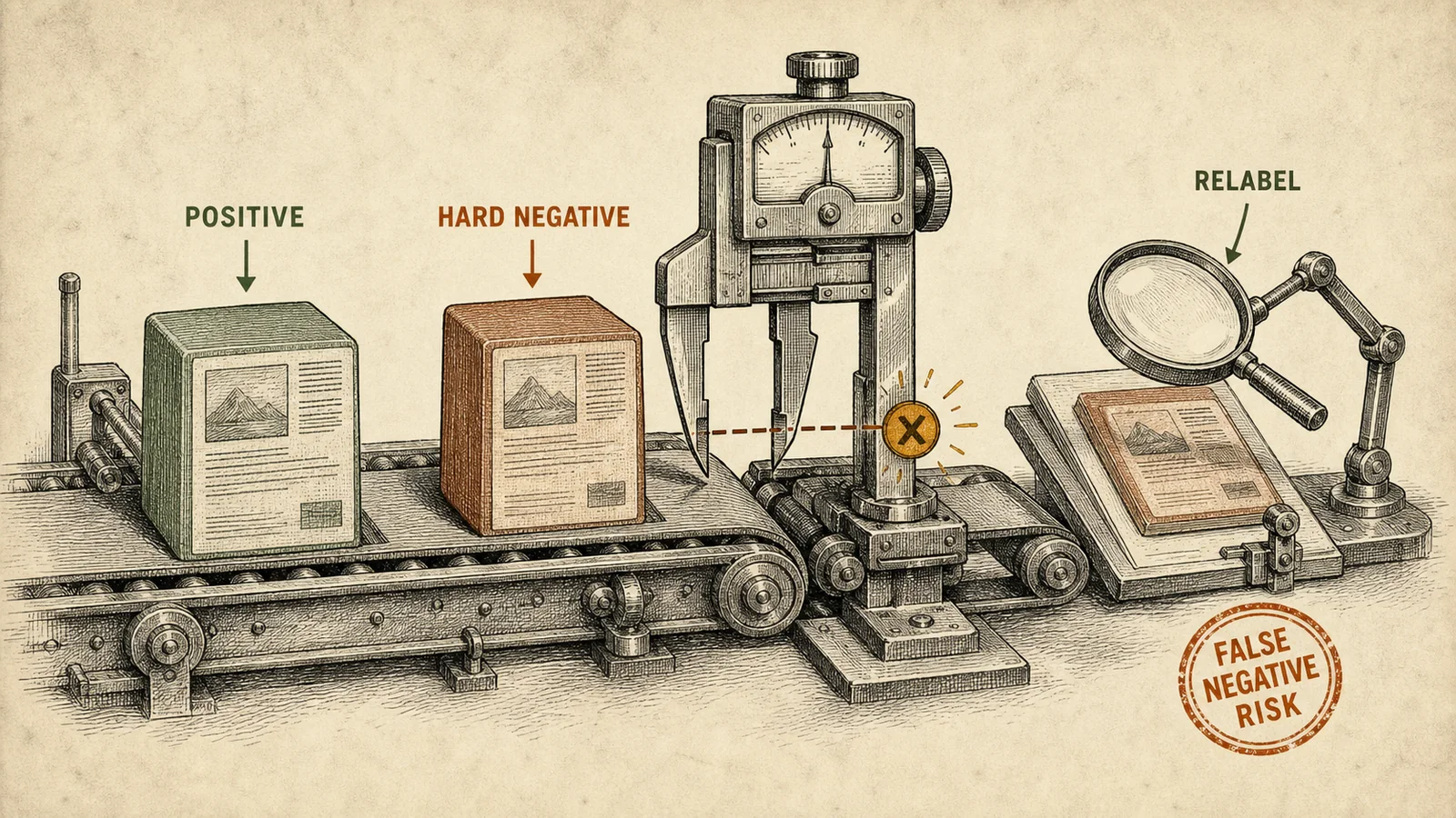 Hard negative inspection and relabeling workflow